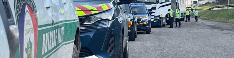 Contrôle interservices des poids lourds  👮👮🌿